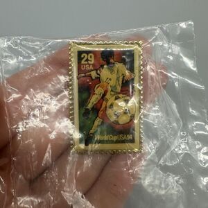 World Cup 1994 FIFA USPS Stamp Lapel Pin Soccer Pin 29-cent Stamp Soccer Ball